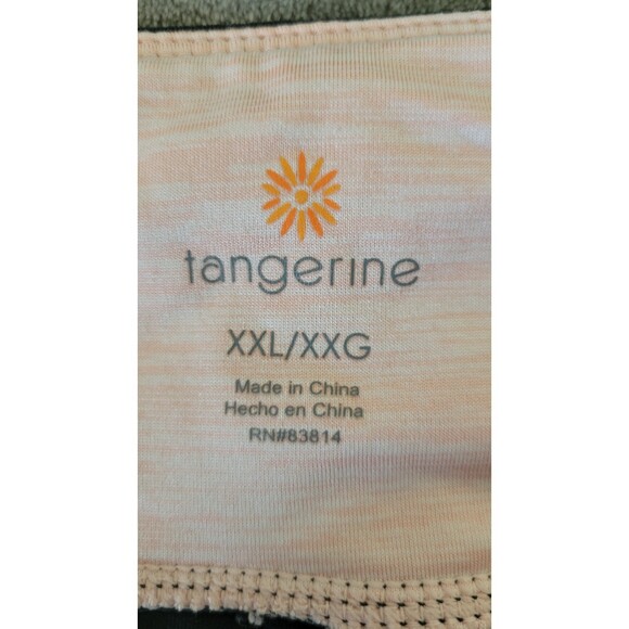 Women's Plus Size Tangerine Black, Gray, Pink Mesh Leggings - Picture 3 of 4